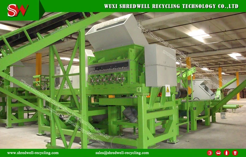 Automatic Scrap/Waste/Used Tire Recycle Equipment for Rubber Mulch Crushing
