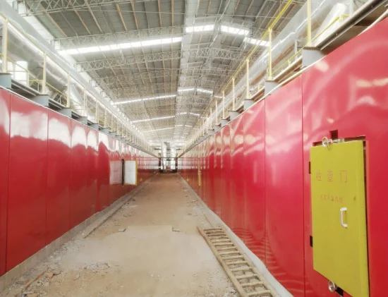 Four tunnel assemblé pour la fabrication de briques rouges